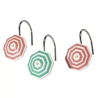 Flamingo Paradise Shower Curtain and Hooks Set