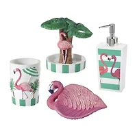 Flamingo Paradise 4pc Bath Accessory Set