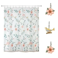 Pretty Birds Shower Curtain & Hook Sets