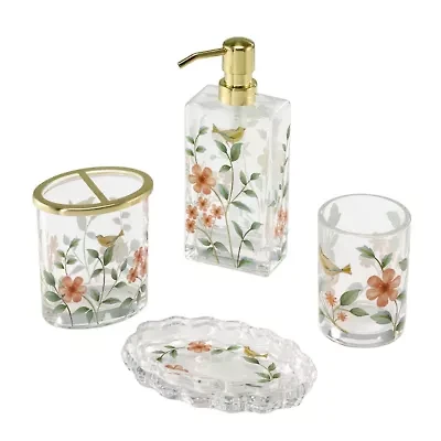 Pretty Birds 4-Piece Bath Accessory Set