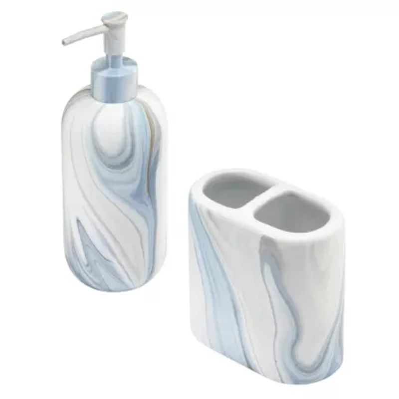 Waves 2pc Bath Accessories  Set