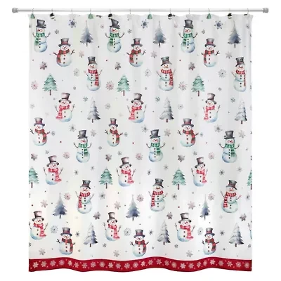 Winter Snowman Shower Curtain
