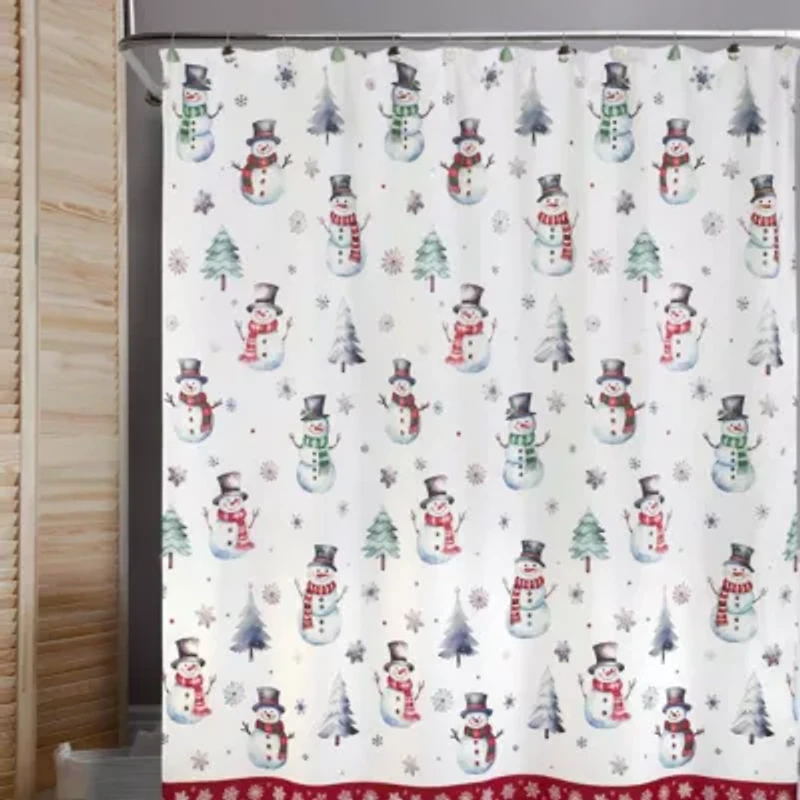Winter Snowman Shower Curtain