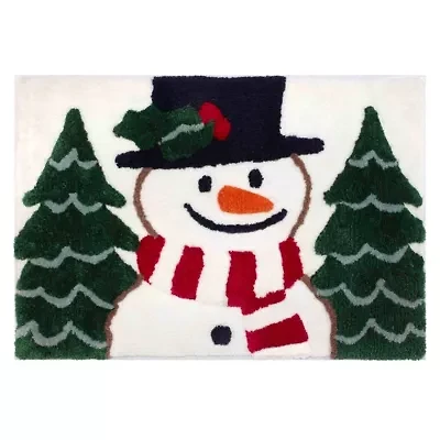 Winter Snowman Bath Rug