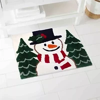 Winter Snowman Bath Rug