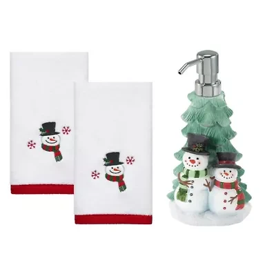 Winter Snowman 3-pc. Lotion Pump Fingertip Towel Set