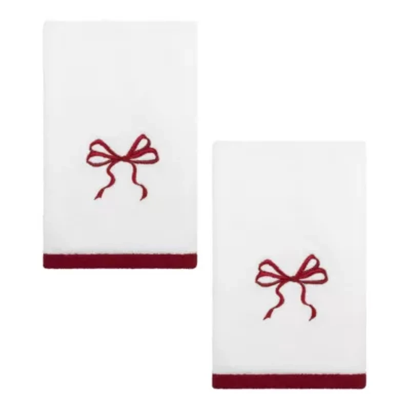Christmas Bows 3-pc. Lotion Pump Fingertip Towel Set