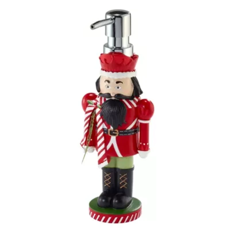 Peppermint Nutcracker 3-pc. Lotion Pump Fingertip Towel Set