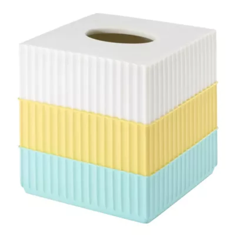 Clubhouse Stripe Aqua Tissue Cover