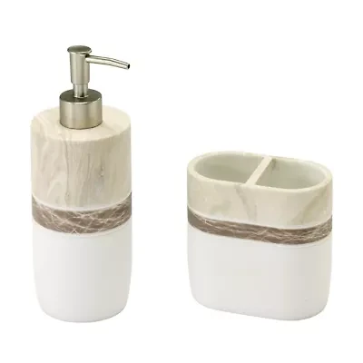 Tidal 2-Piece Toothbrush Holder & Lotion Dispenser
