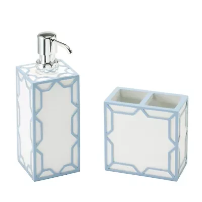 Trellis 2-Piece Toothbrush Holder & Lotion Dispenser Set