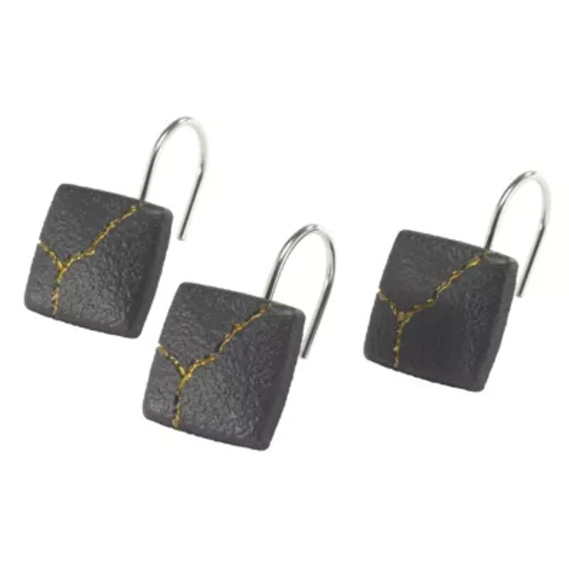Sydney Shower Curtin and Hooks Set