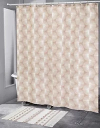 Kendall Clay Shower Curtin and Hooks Set