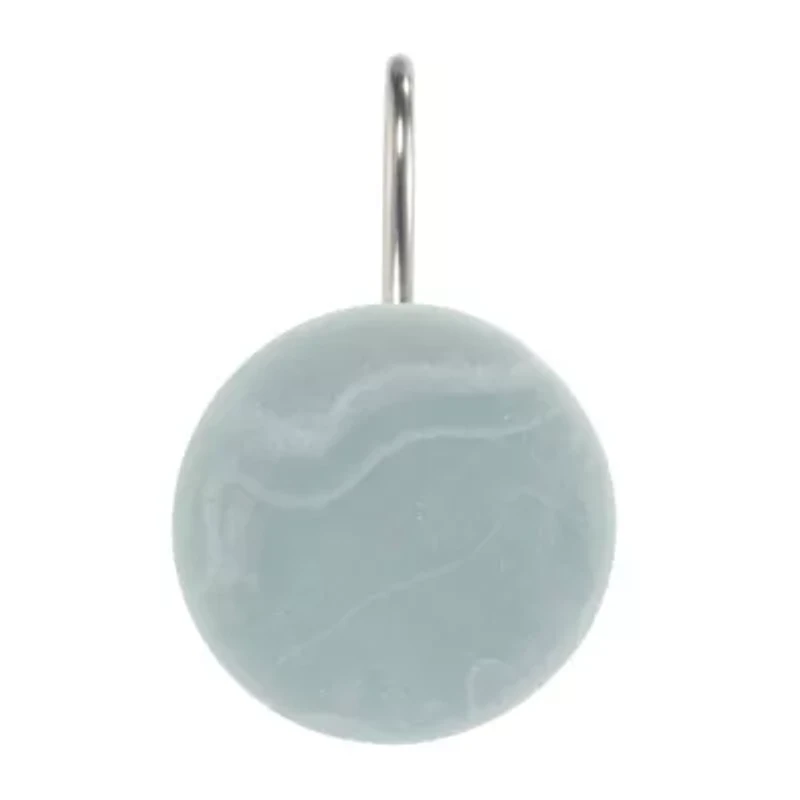 Kendall Oasis Shower Curtin and Hooks Set