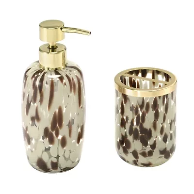 Safari 2-Piece Toothbrush Holder & Lotion Dispenser