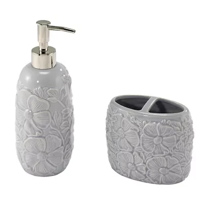 Camille 2-Piece toothbrush Holder & Lotion Dispenser