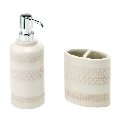Lyra 2-Piece Toothbrush Holder & Lotion Dispenser