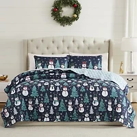 Snowman 3-pc. Full/Queen Quilt Set