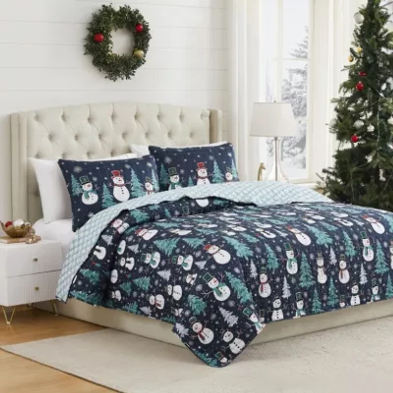 Snowman 3-pc. King Quilt Set
