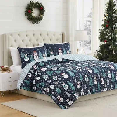 Snowman 3-pc. King Quilt Set