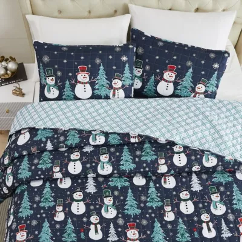 Snowman 2-pc.Twin Quilt Set