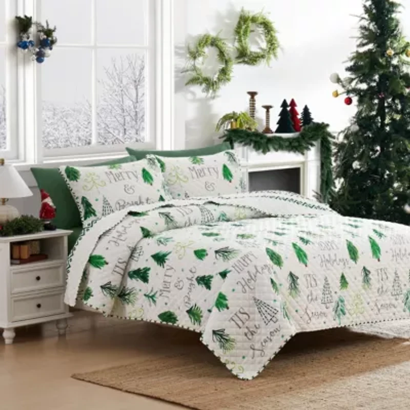 Christmas Tree 3-pc. King Quilt Set