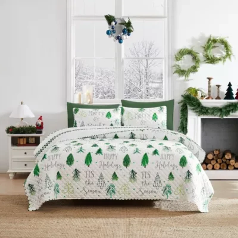 Christmas Tree 3-pc. King Quilt Set
