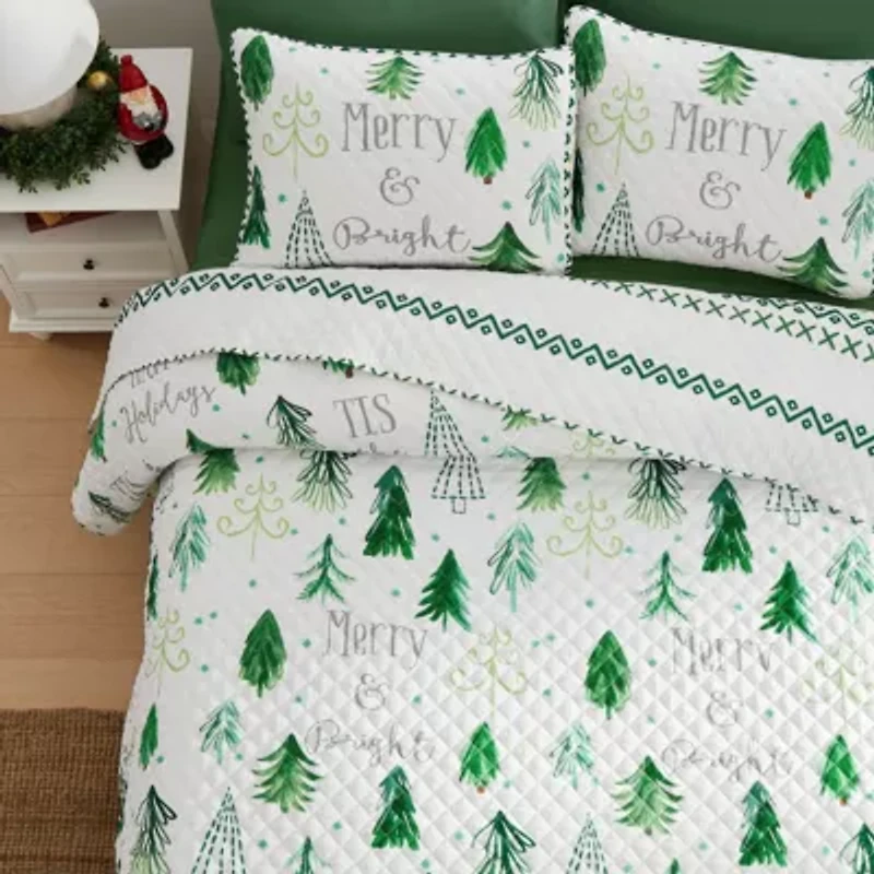 Christmas Tree 3-pc. King Quilt Set