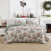 Gingerbread House 3-pc. King Quilt Set