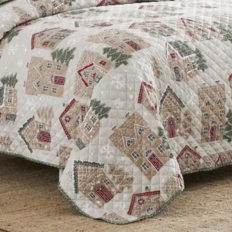 Gingerbread House 3-pc. King Quilt Set