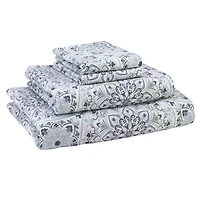 Avanti Cypress Mosaic 4-piece Full Flannel Sheet Set