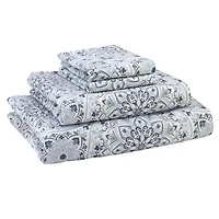 Avanti Cypress Mosaic 4-piece King Flannel Sheet Set