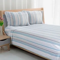 Avanti Pajama Stripe 4-piece Full Flannel Sheet Set
