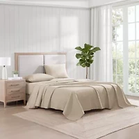 Solid Washed Cotton Sheet Set