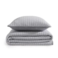 Ithaca Stripe Cotton Quilt Set