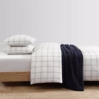 Modern Windowpane Cotton Comforter Set