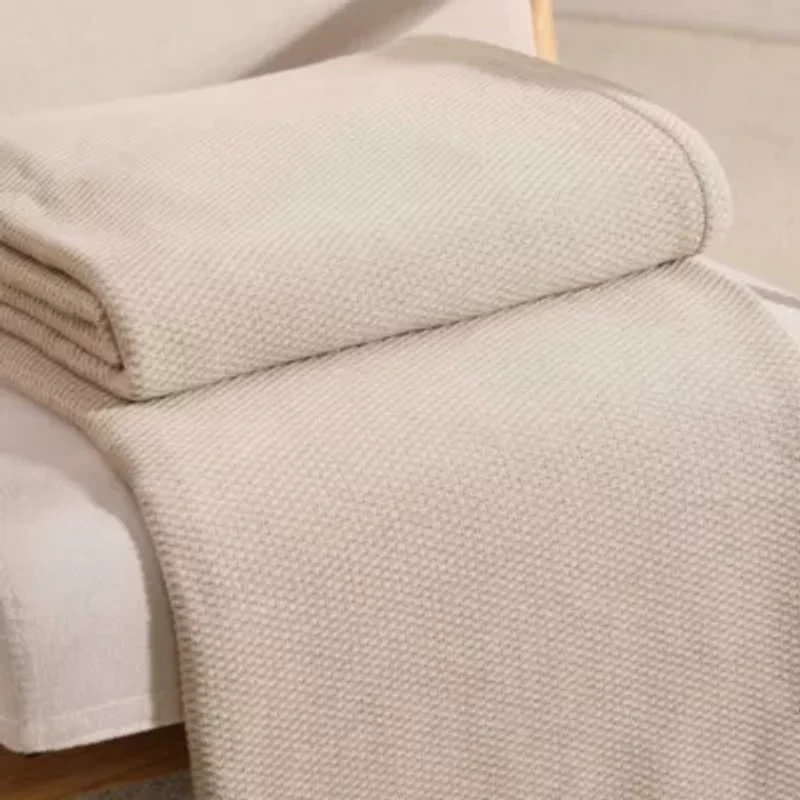 Solid Pique Cotton Blanket