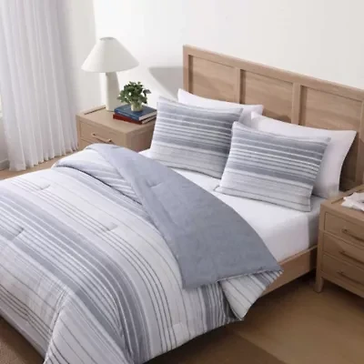 Bold Stripe Textured Cotton Duvet Set