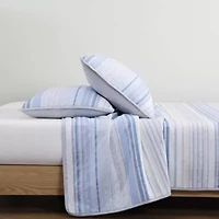 Bold Stripe Textured Cotton Quilt Set