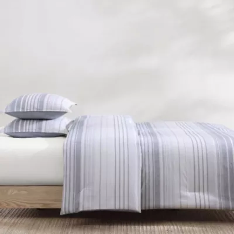 Bold Stripe Textured Cotton Comforter Set