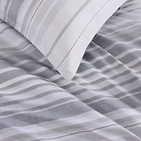 Bold Stripe Textured Cotton Comforter Set