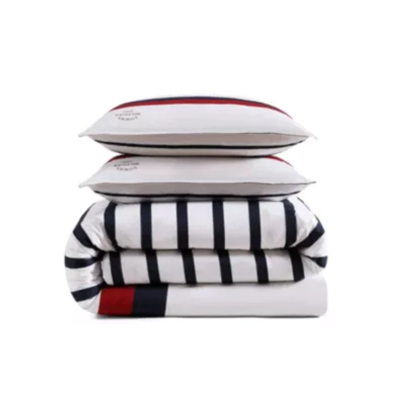 Tommy Classic Stripe Reversible Cotton Comforter Set