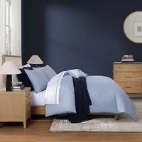 Trellis Flag Reversible Textured Cotton Comforter Set