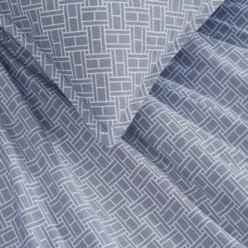 Trellis Flag Reversible Textured Cotton Comforter Set