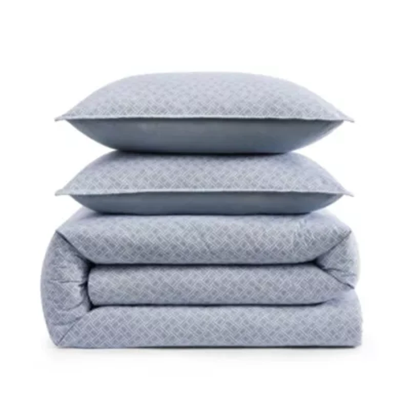 Trellis Flag Reversible Textured Cotton Comforter Set