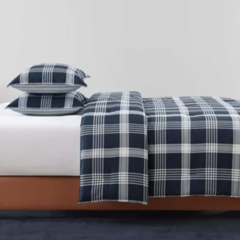 Huntingdon Plaid Microfiber Comforter Set