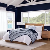 Laguna Beach Stripe Microfiber Throw