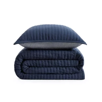 Solid Reversible Microfiber Quilt Set