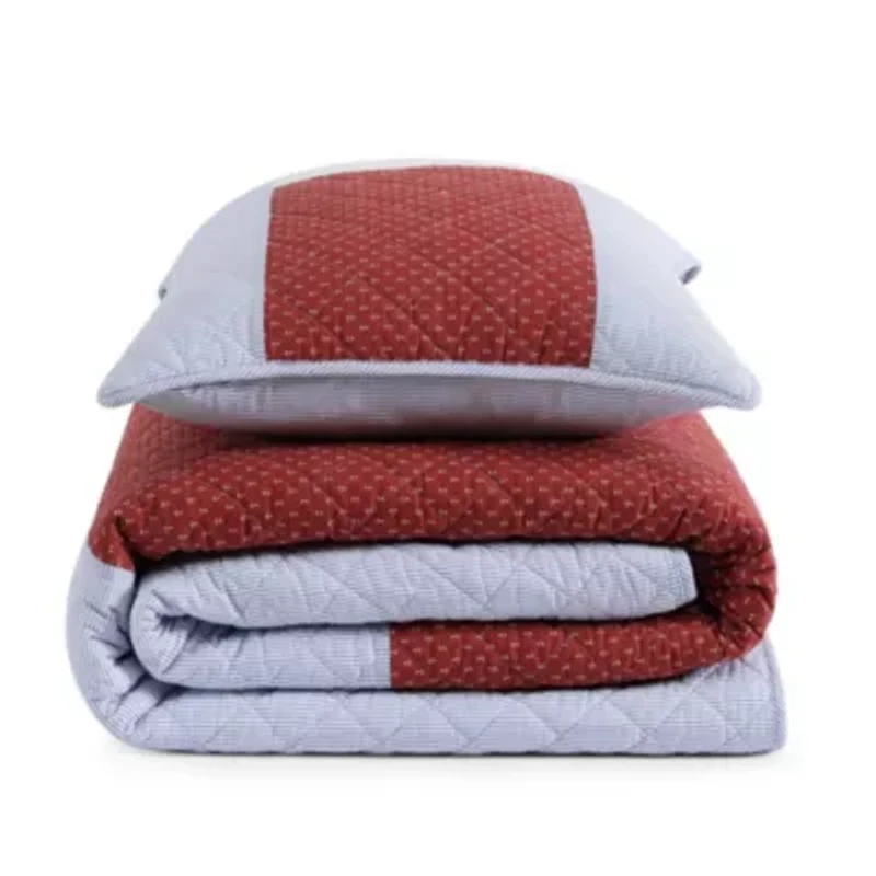 Nautical Anchor Flag Cotton Quilt Set