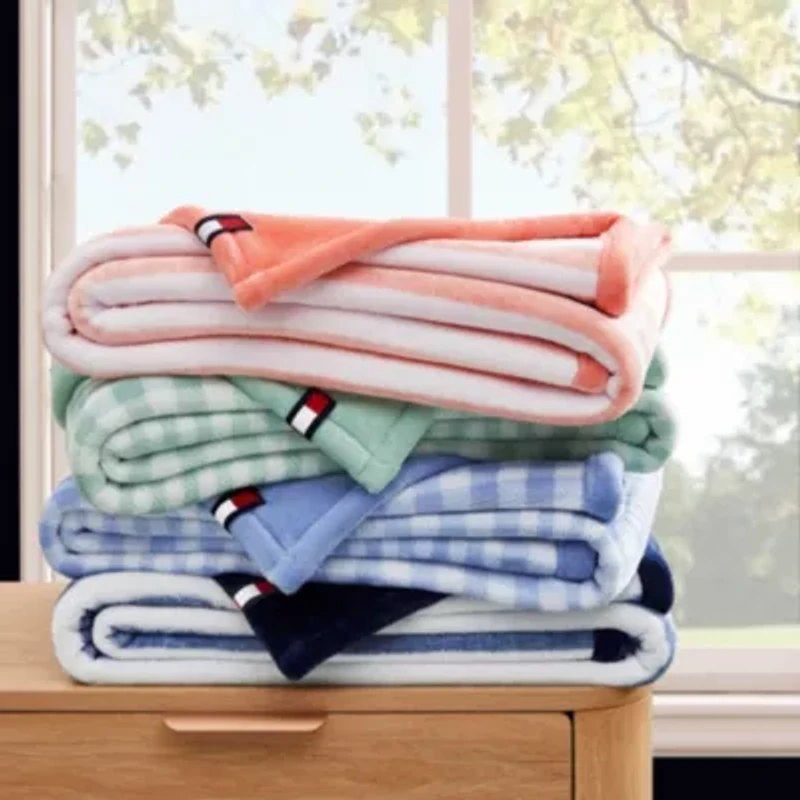 Modern Check Microfiber Throw